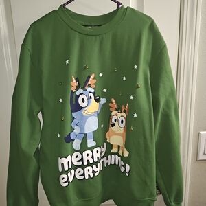 Bluey "Merry Everything!" Holiday Sweatshirt – Adult XL –